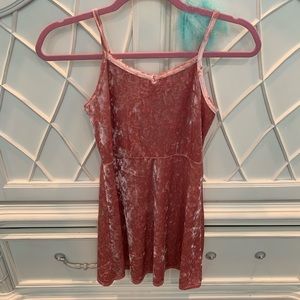 Velvet pink dress